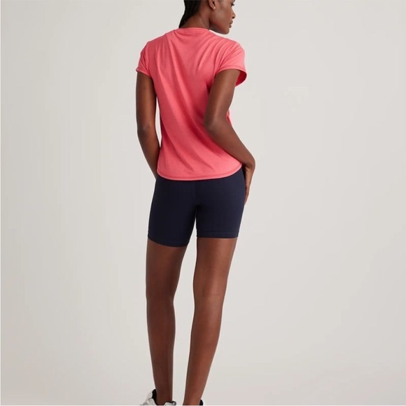 Quince Flowknit Breeze Tee Coral Active Crew Neck Shirt M Athleisure - Picture 6 of 11